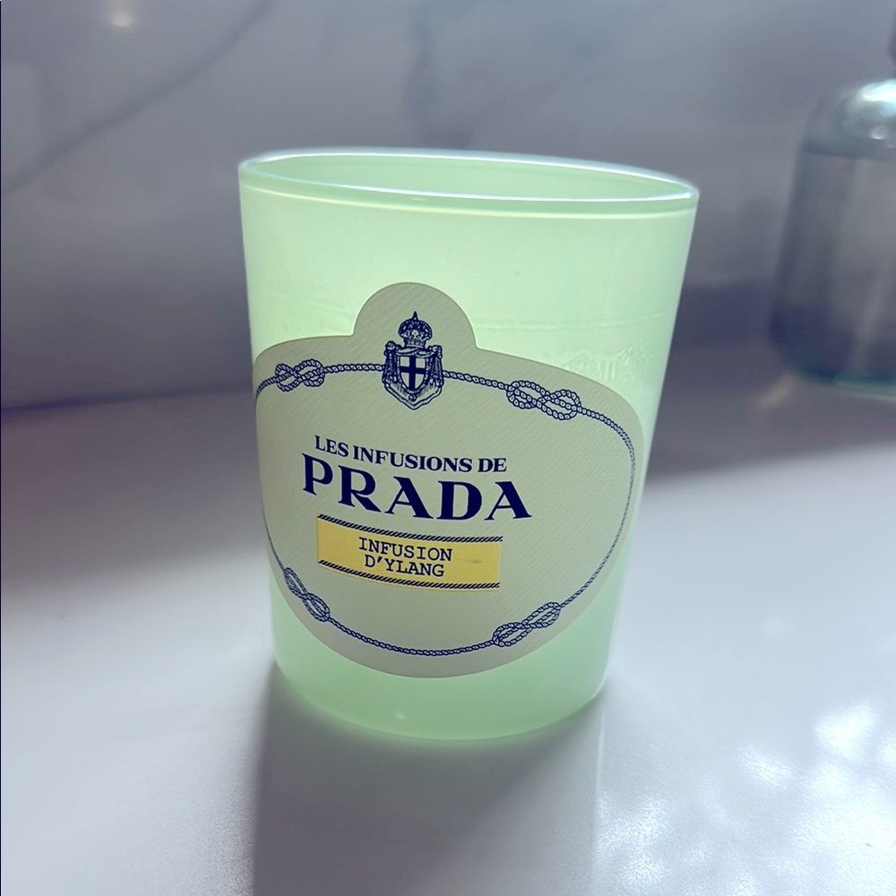Prada - empty glass candle holder
